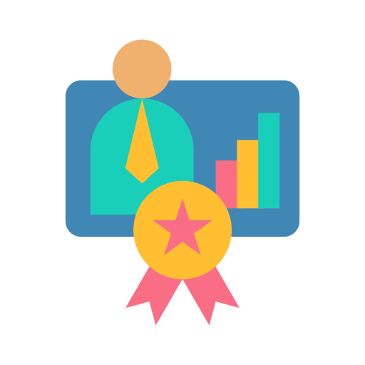 An illustration of a professional with a certificate or award, symbolizing expertise and recognition in mental health care.