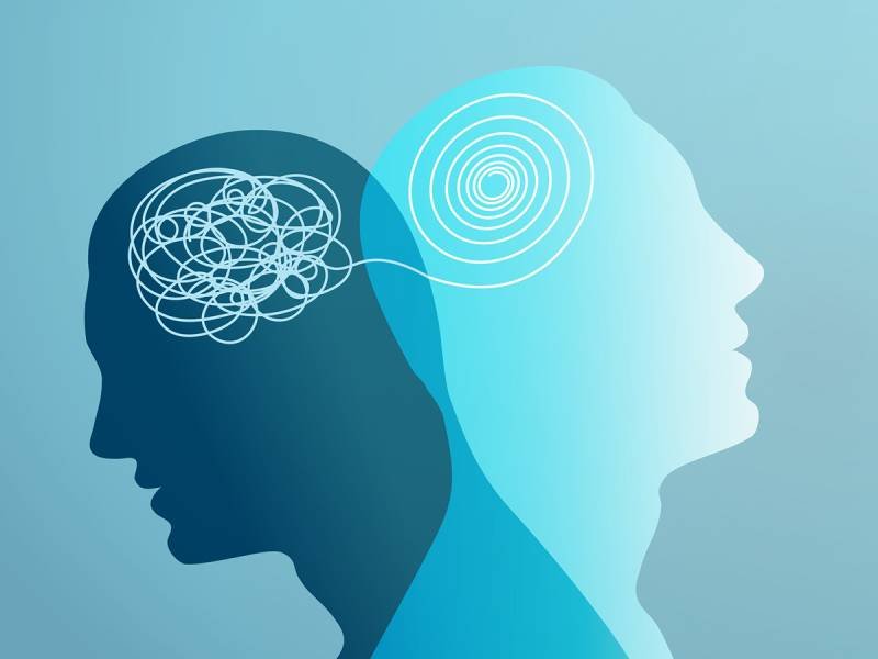 Illustration representing a mind in chaos transitioning to calm, symbolizing the mental clarity that can come with psychiatric treatment.