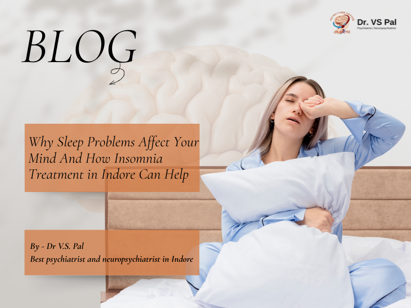 Woman struggling with sleep problems highlighting need for insomnia treatment in Indore